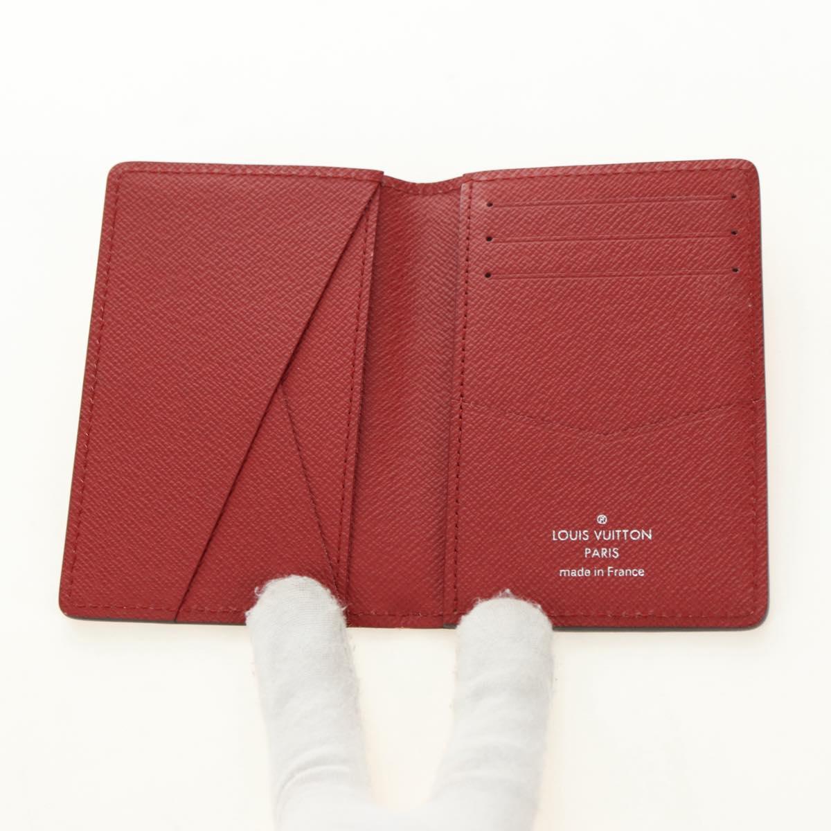 LOUIS VUITTON Epi Organizer De Poch Card Case Red M6358E LV Auth 180915M