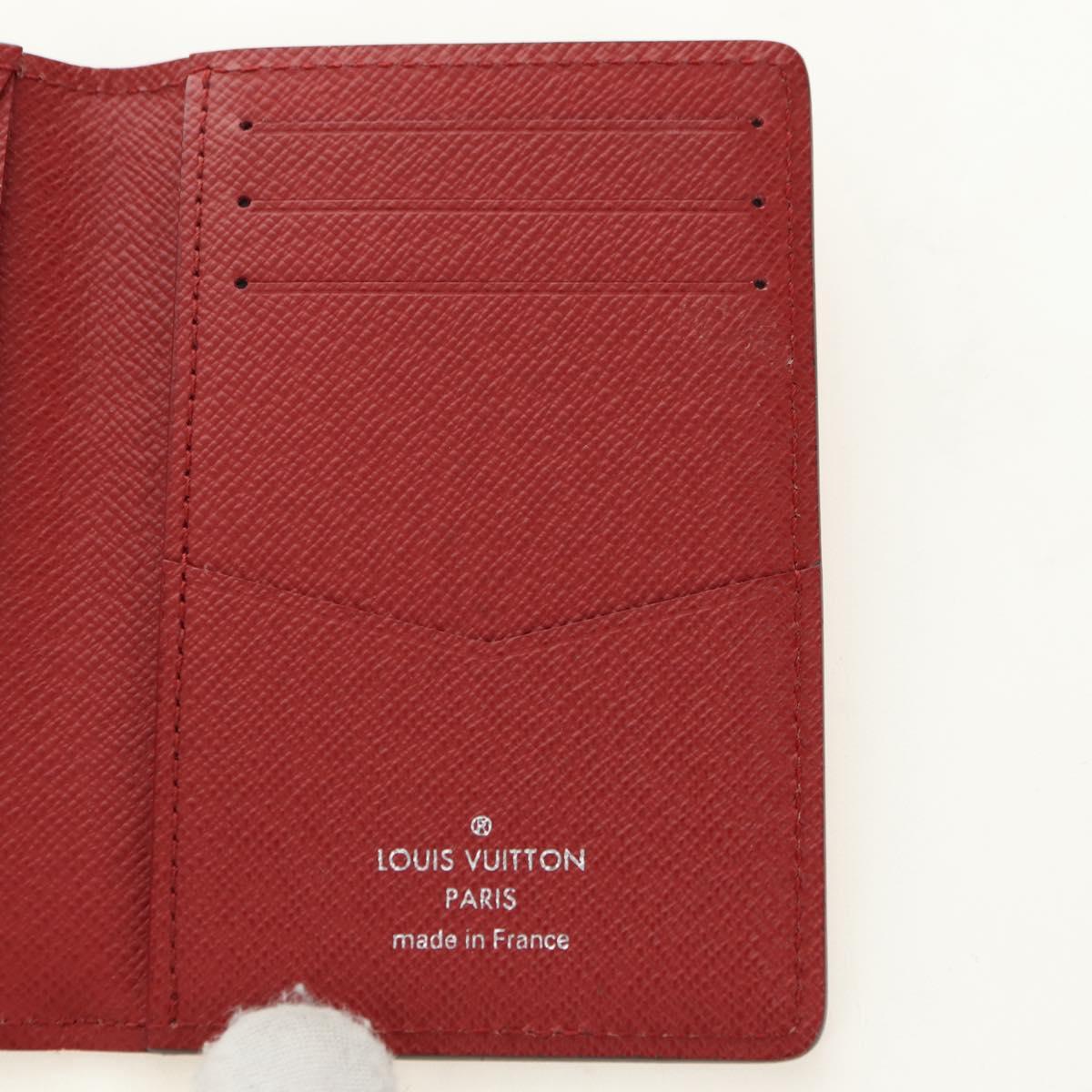 LOUIS VUITTON Epi Organizer De Poch Card Case Red M6358E LV Auth 180915M