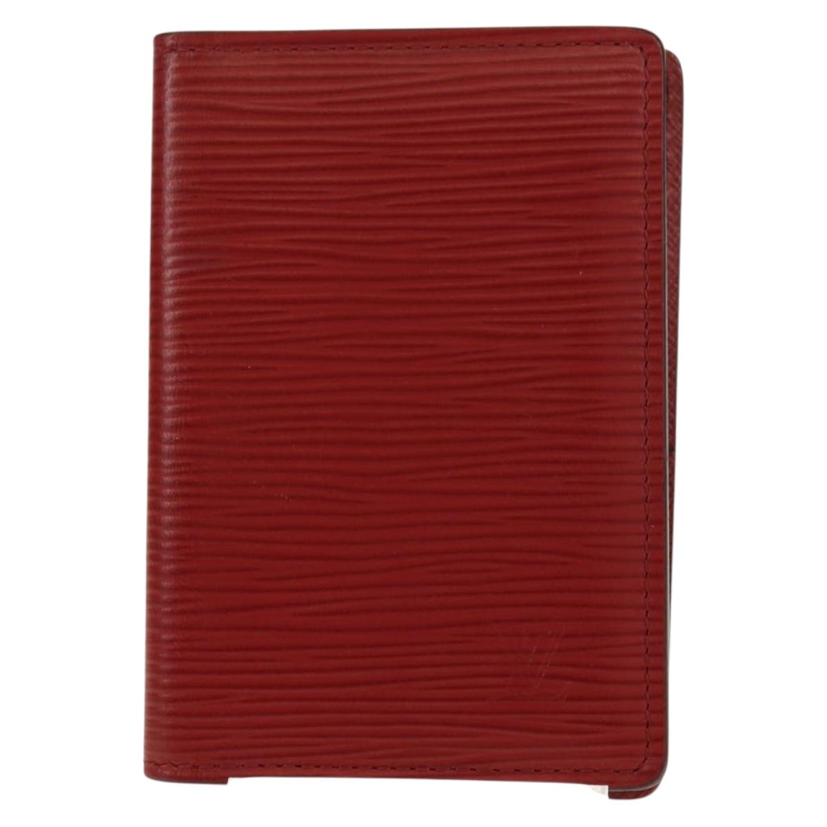 LOUIS VUITTON Epi Organizer De Poch Card Case Red M6358E LV Auth 180915M