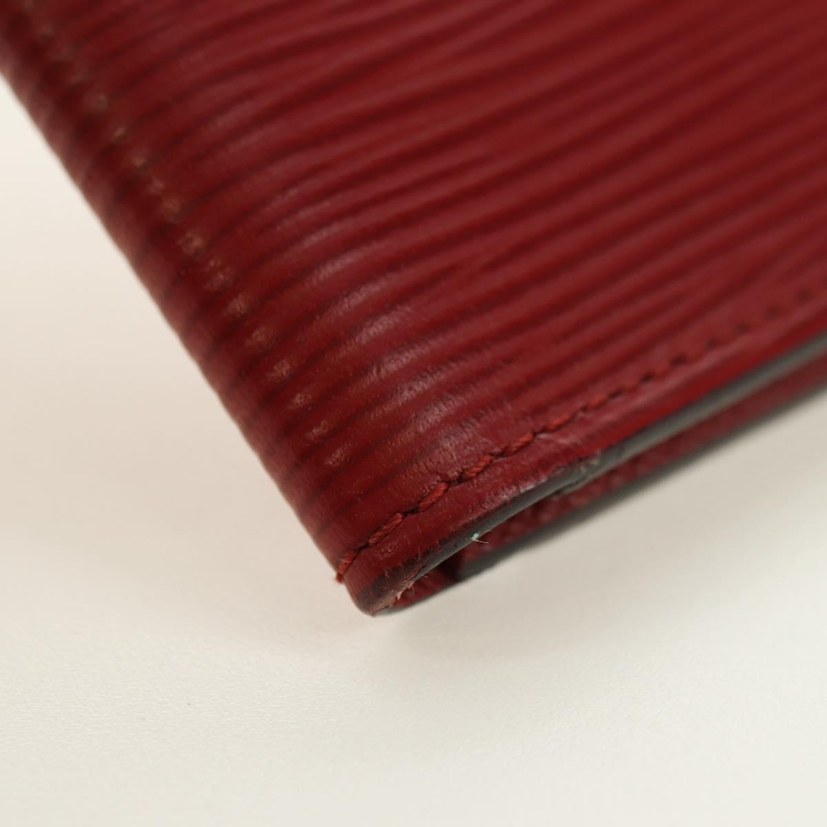 LOUIS VUITTON Epi Organizer De Poch Card Case Red M6358E LV Auth 180915M