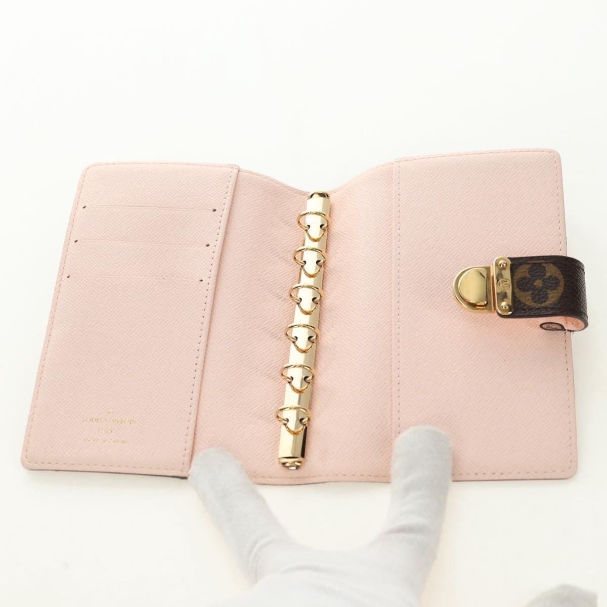 LOUIS VUITTON Monogram Agenda Koala PM Planner Cover Pink R21013 Auth 180916M