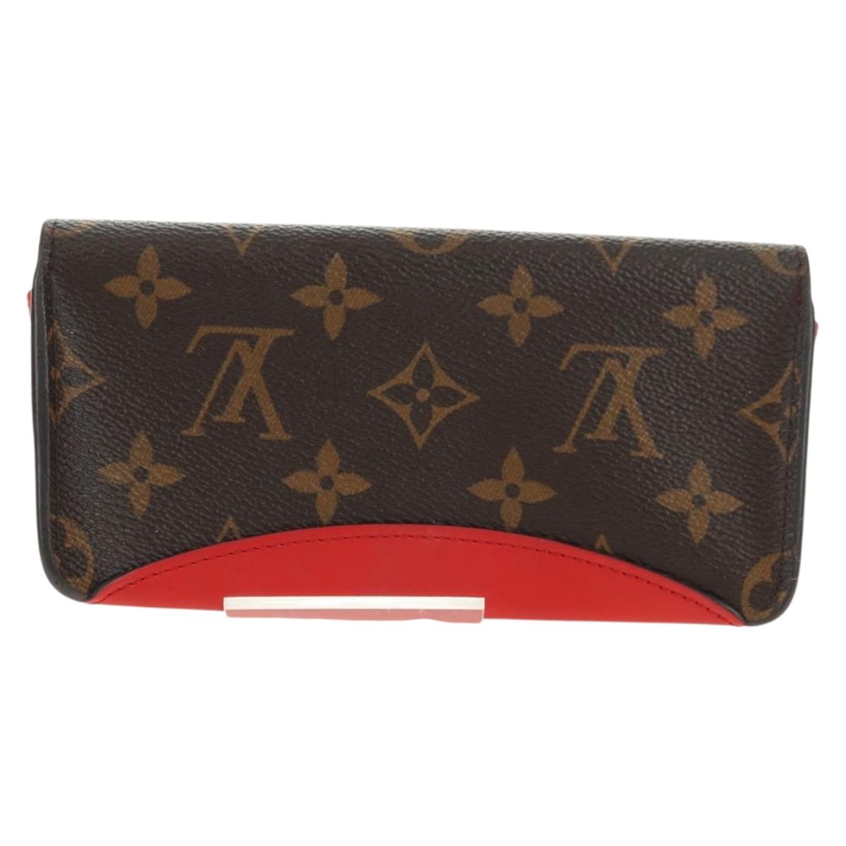 LOUIS VUITTON Monogram Etui Lunette Woody Glasses Case GI0372 LV Auth 180918M