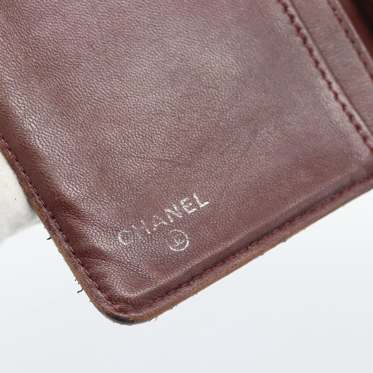 CHANEL Matelasse Long Wallet Lamb Skin Black Silver CC Auth 180933