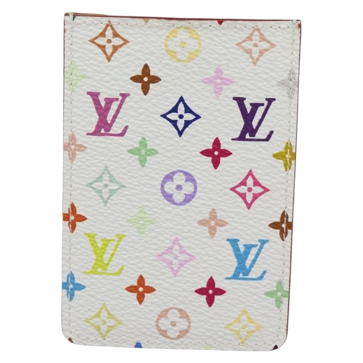 LOUIS VUITTON Monogram Multicolor Etui Hand Mirror White M92651 LV Auth 180935