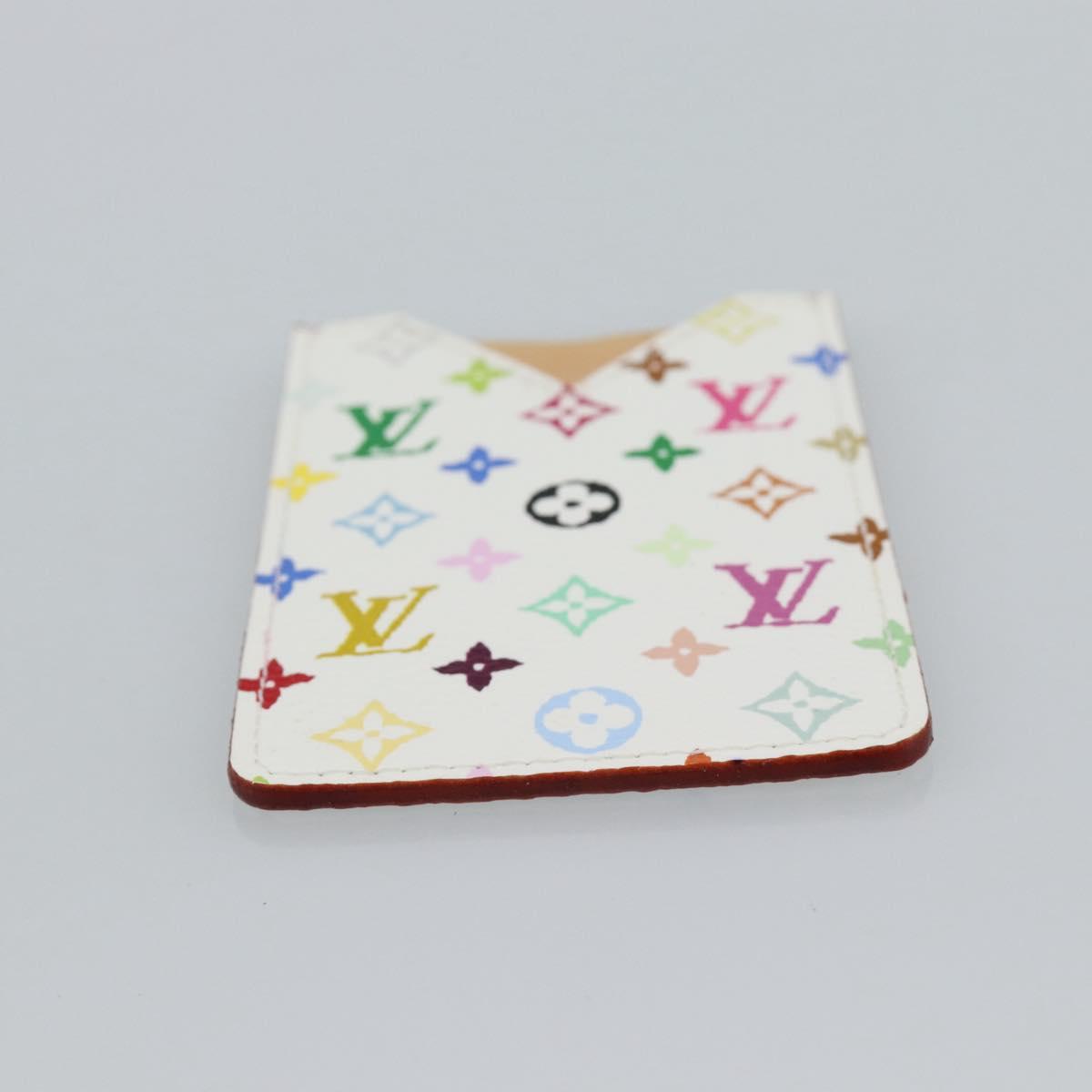 LOUIS VUITTON Monogram Multicolor Etui Hand Mirror White M92651 LV Auth 180935