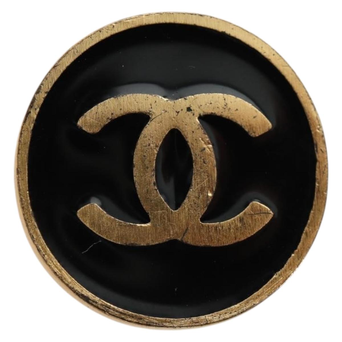 CHANEL Earring metal Gold Tone CC Auth 180939M