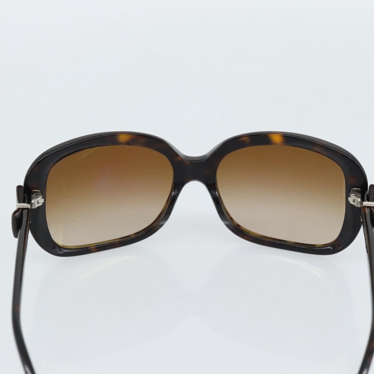 CHANEL Tortoise Pattern Sunglasses plastic Brown CC Auth 180941