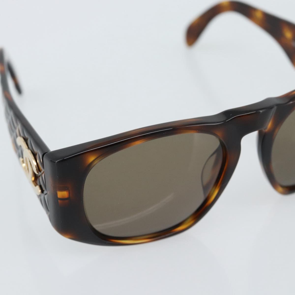 CHANEL Tortoise Pattern Sunglasses plastic Brown CC Auth 180942