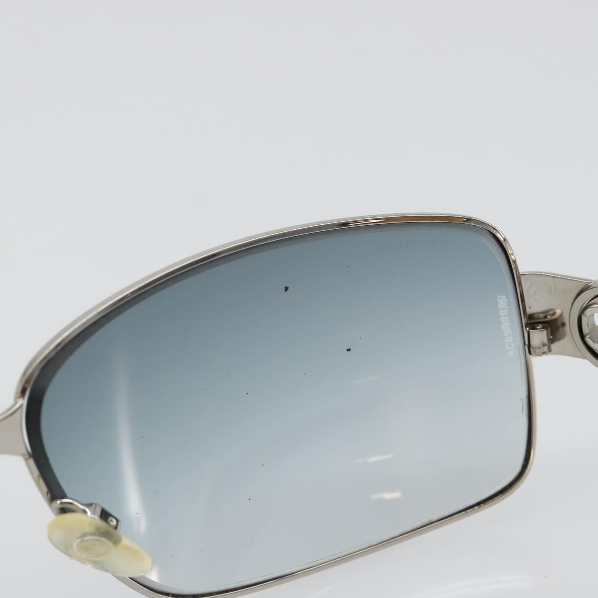 CHANEL Sunglasses plastic White CC Auth 180943