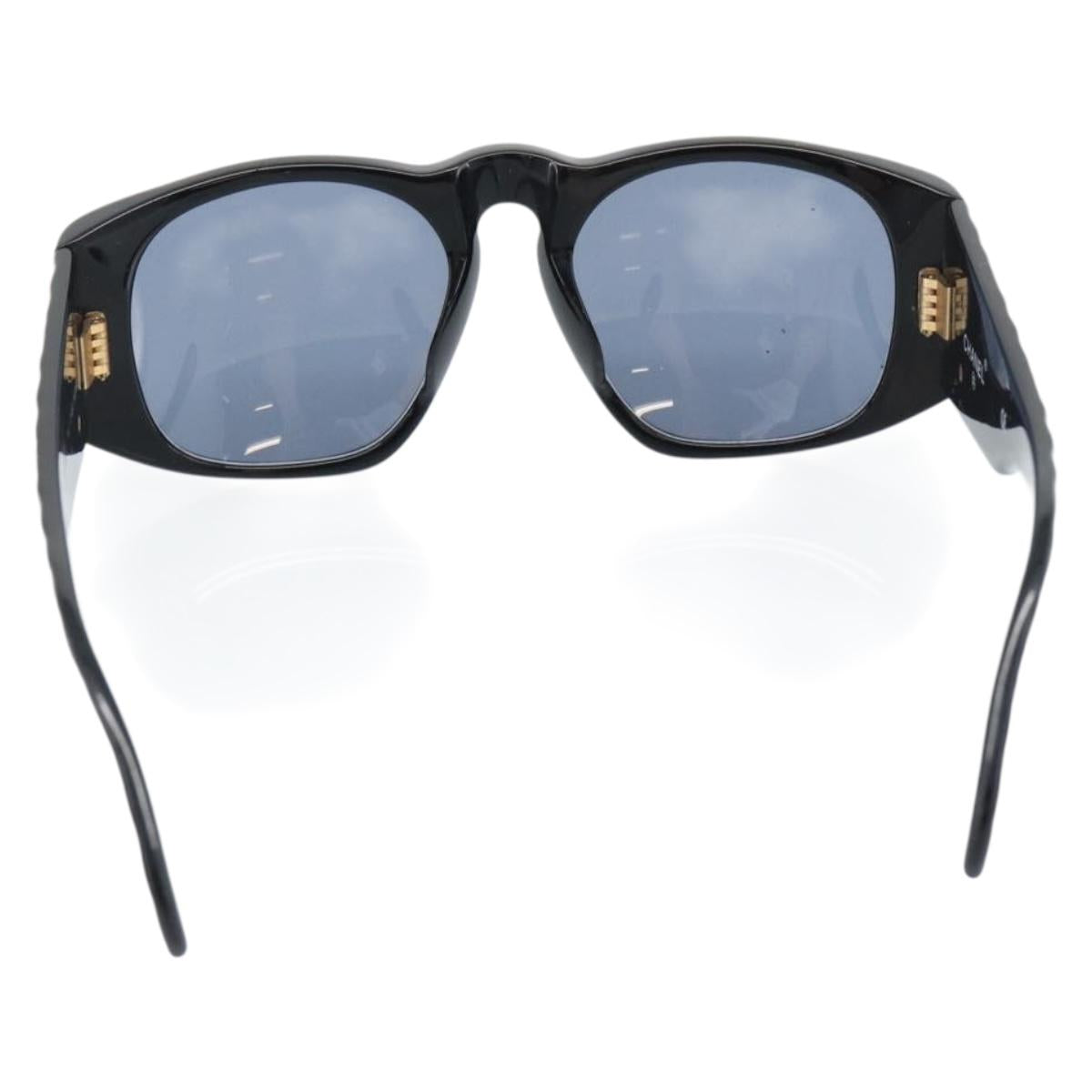 CHANEL Sunglasses plastic Black CC Auth 180944M