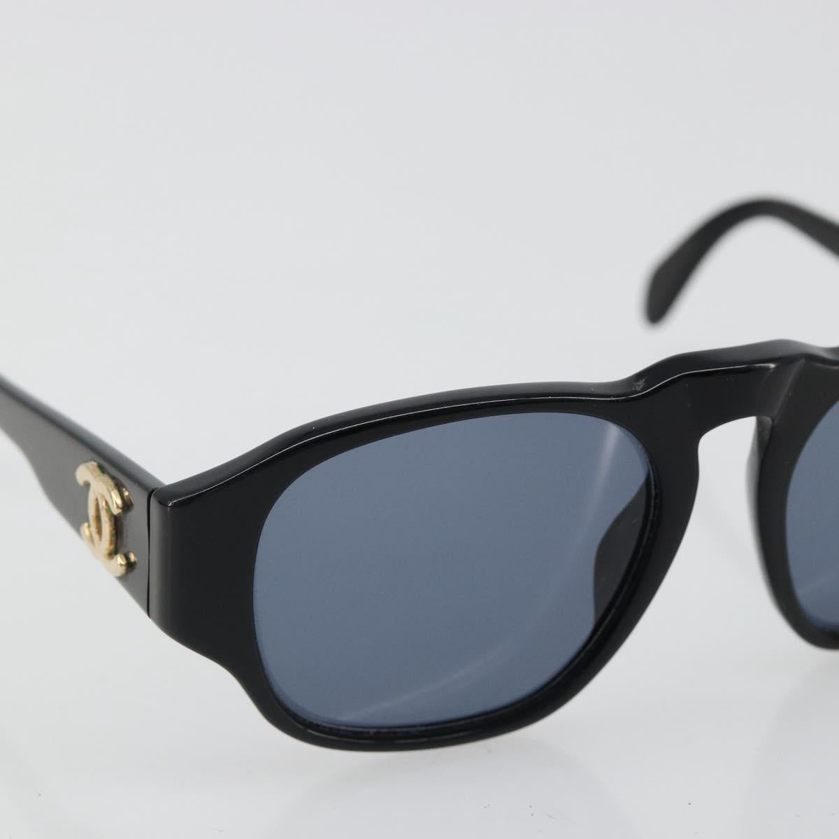 CHANEL Sunglasses plastic Black CC Auth 180946