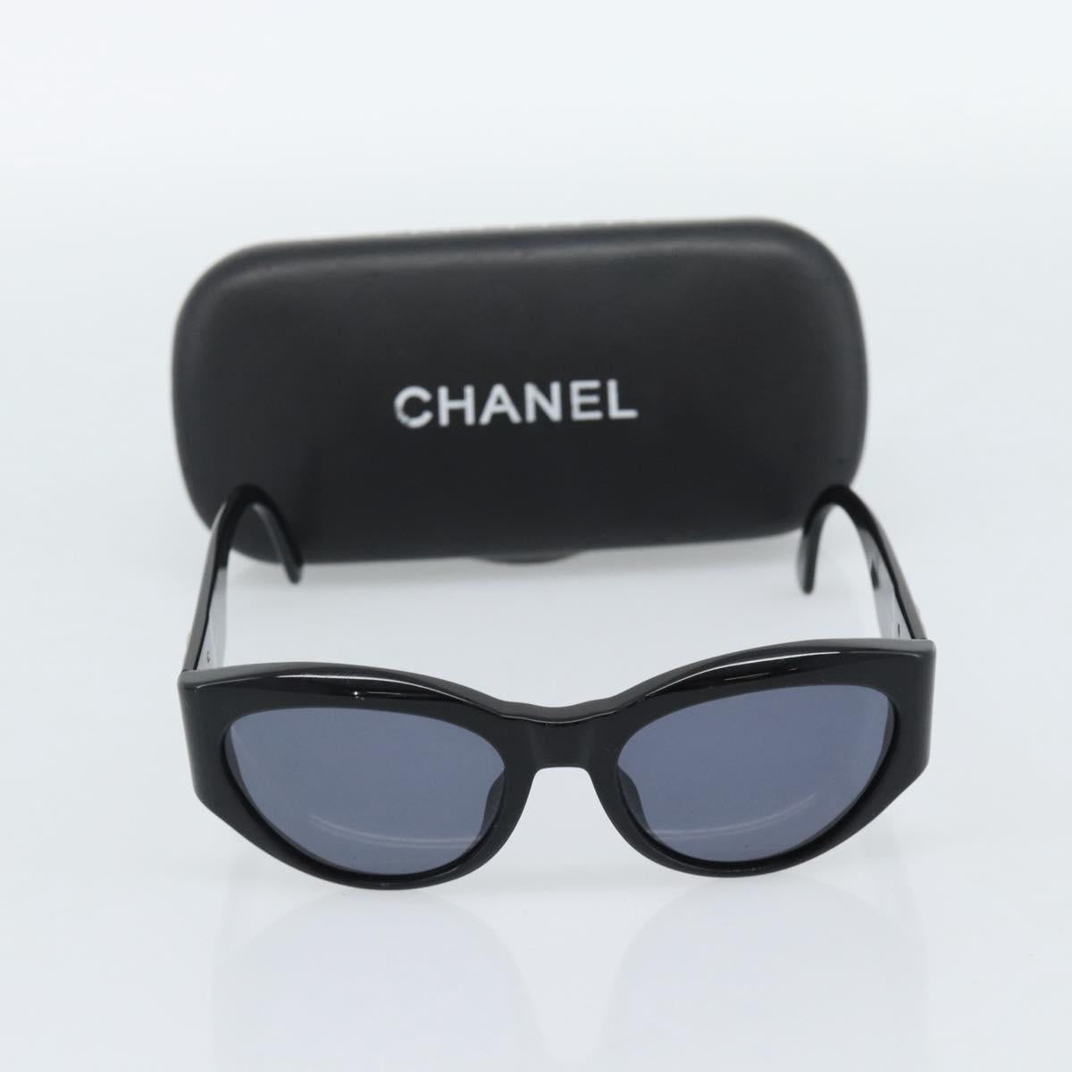 CHANEL Sunglasses plastic Black CC Auth 180948M