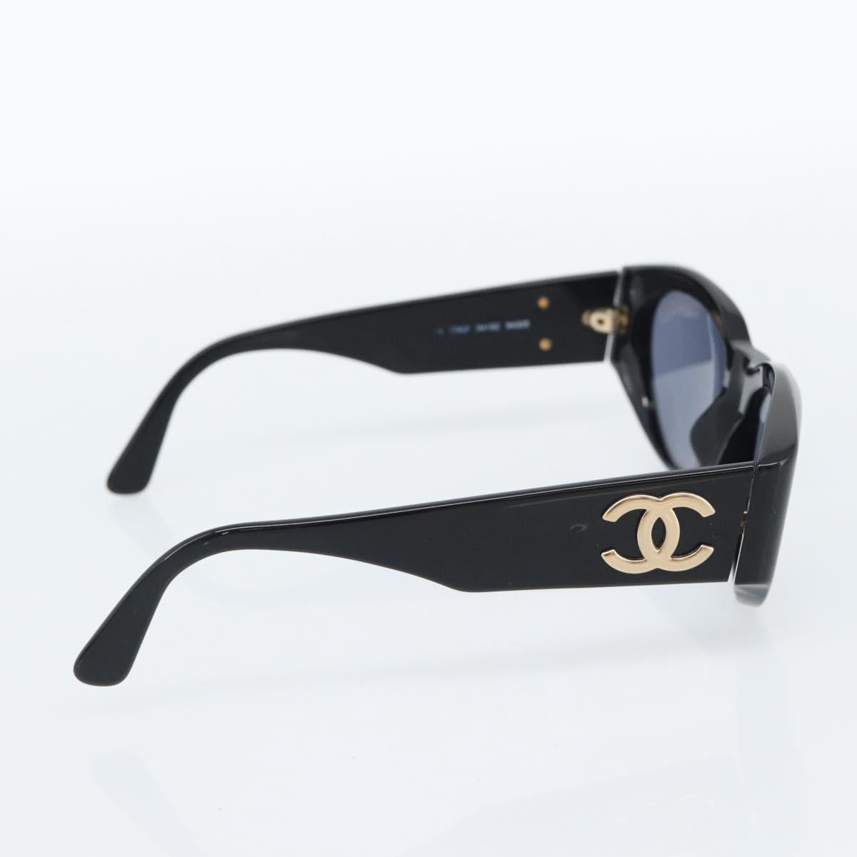 CHANEL Sunglasses plastic Black CC Auth 180948M