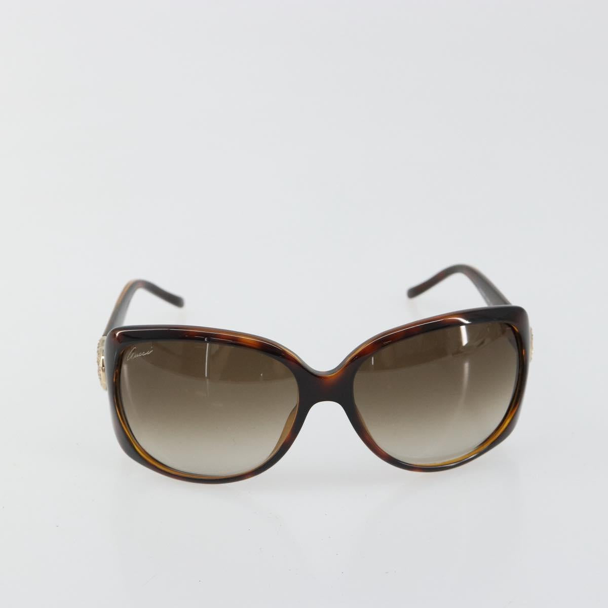 GUCCI Sunglasses plastic Brown Auth 180949M