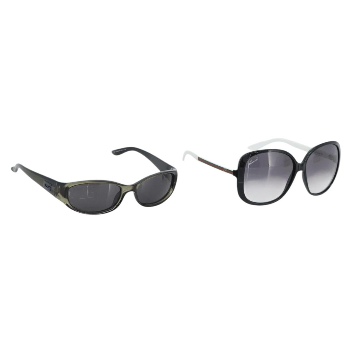 GUCCI Sunglasses plastic 2 Set Khaki Black Auth 180950