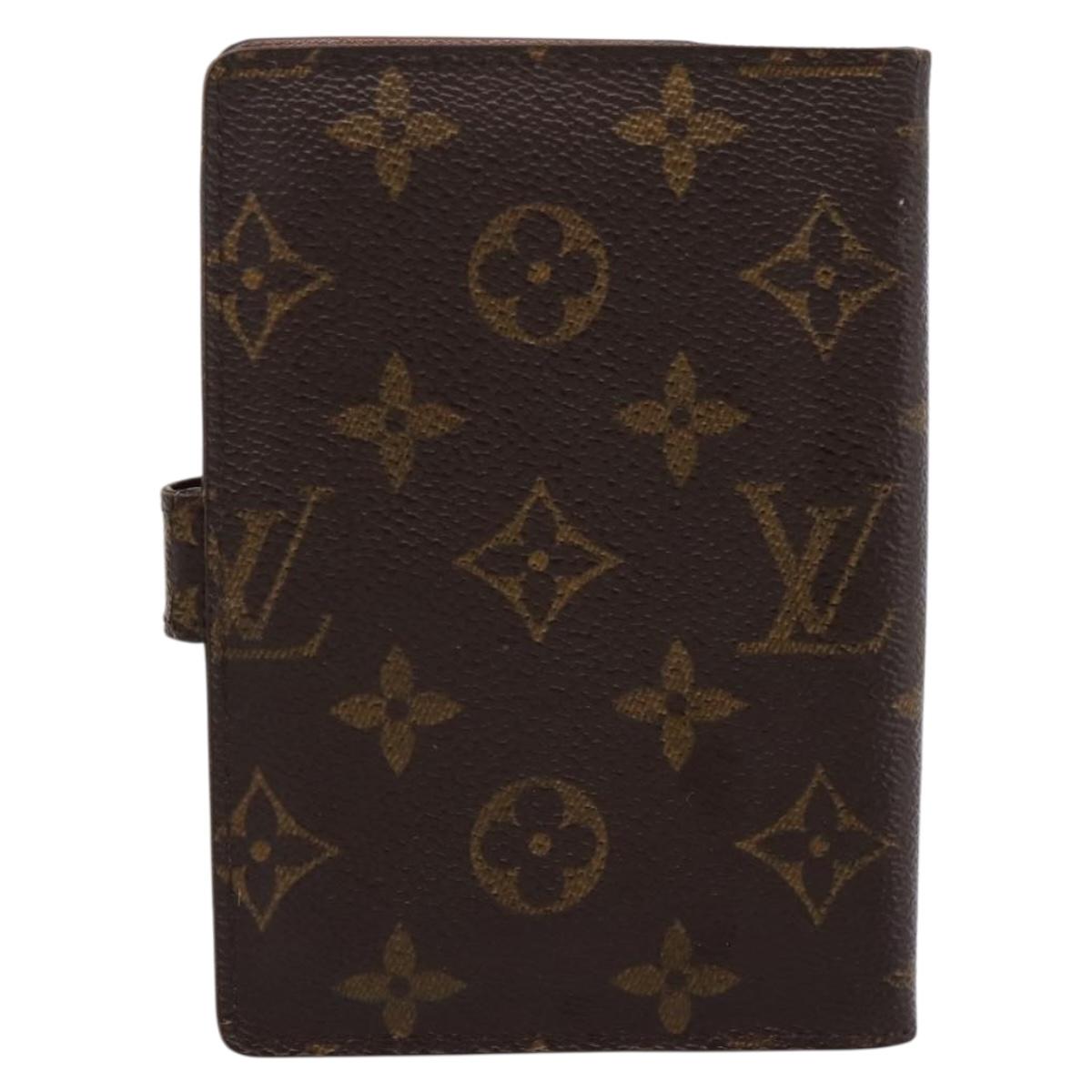 LOUIS VUITTON Monogram Agenda PM Day Planner Cover R20005 LV Auth 180953