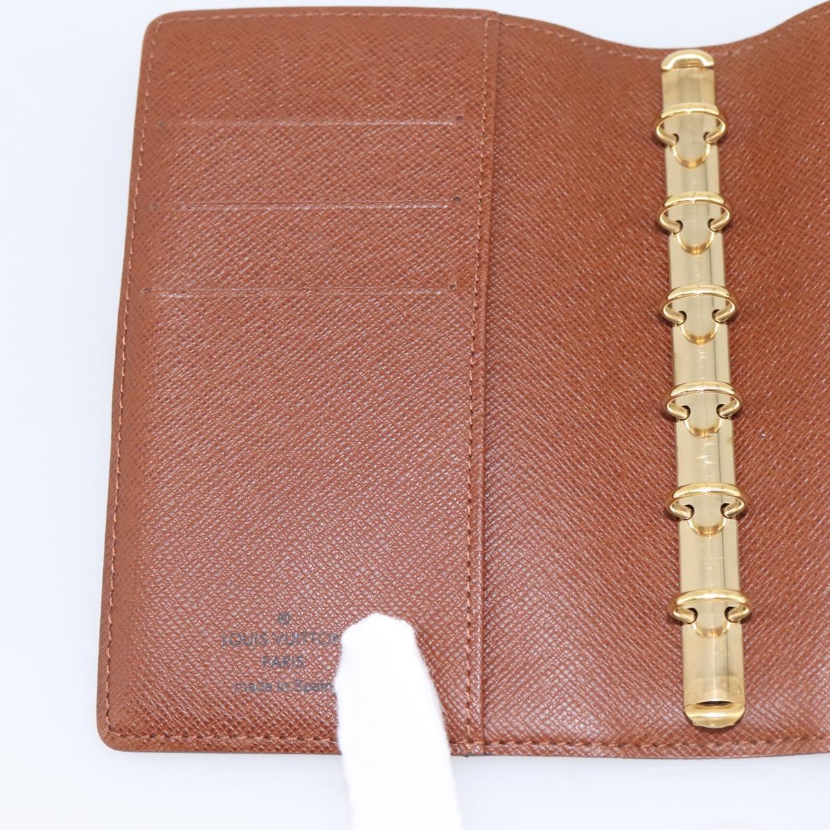 LOUIS VUITTON Monogram Agenda PM Day Planner Cover R20005 LV Auth 180956A