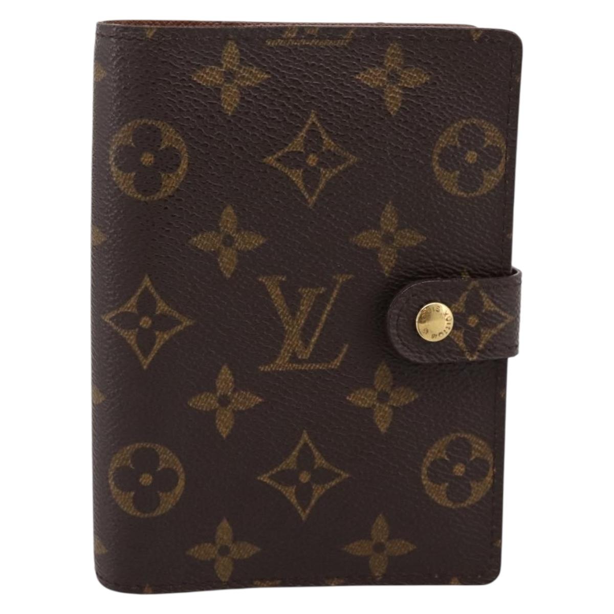LOUIS VUITTON Monogram Agenda PM Day Planner Cover R20005 LV Auth 180956A