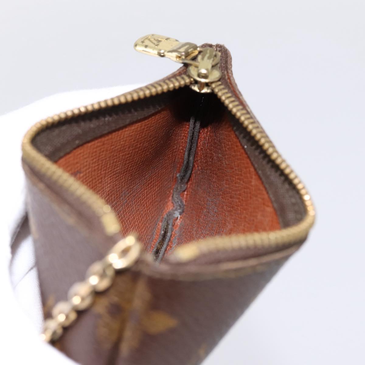 LOUIS VUITTON Monogram Pochette Cles Coin Purse M60033 LV Auth 180957