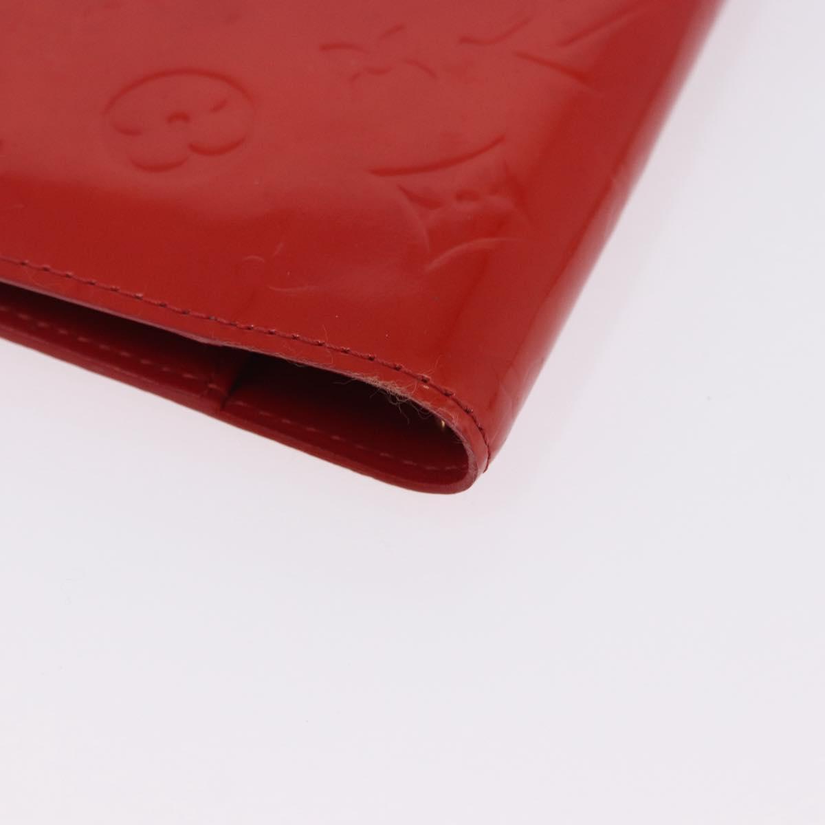 LOUIS VUITTON Monogram Vernis Agenda PM Planner Cover Rouge R21003 Auth 180968A