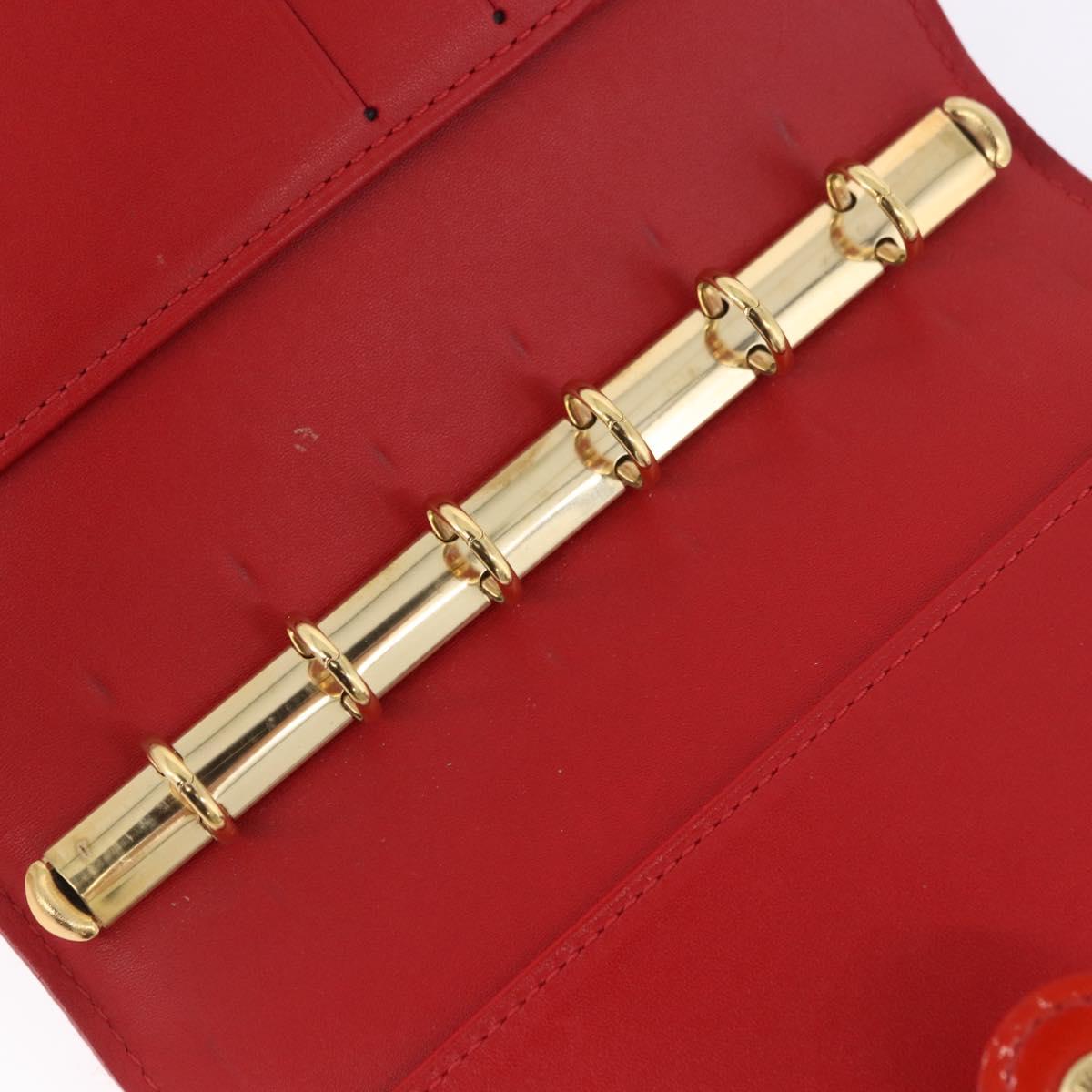 LOUIS VUITTON Monogram Vernis Agenda PM Planner Cover Rouge R21003 Auth 180968A