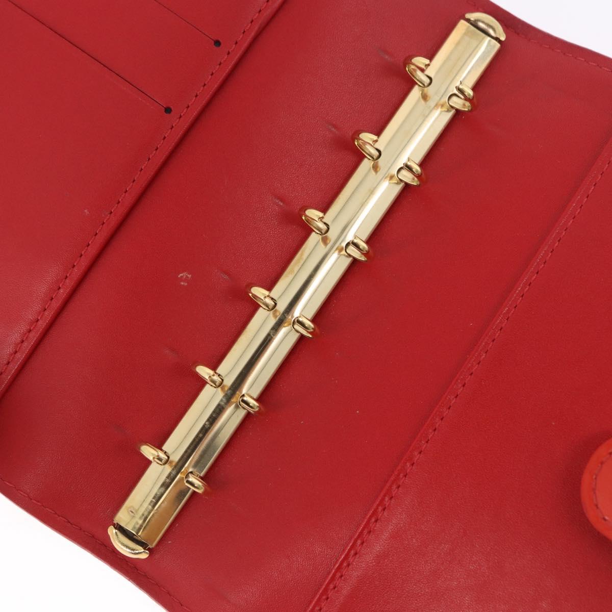 LOUIS VUITTON Monogram Vernis Agenda PM Planner Cover Rouge R21003 Auth 180968A