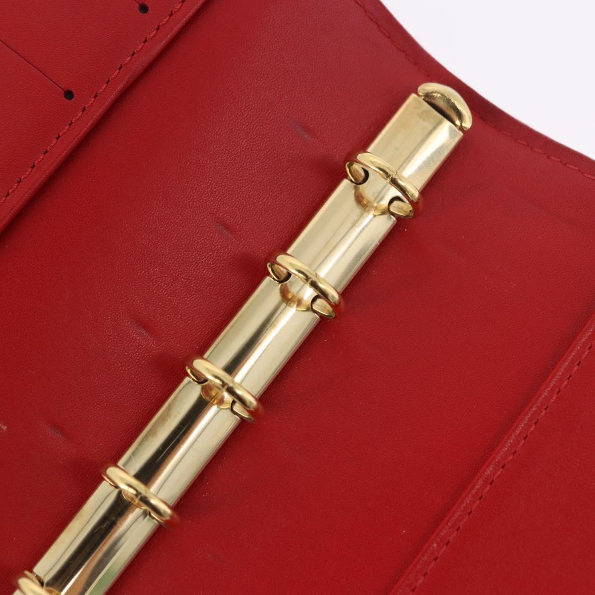 LOUIS VUITTON Monogram Vernis Agenda PM Planner Cover Rouge R21003 Auth 180968A