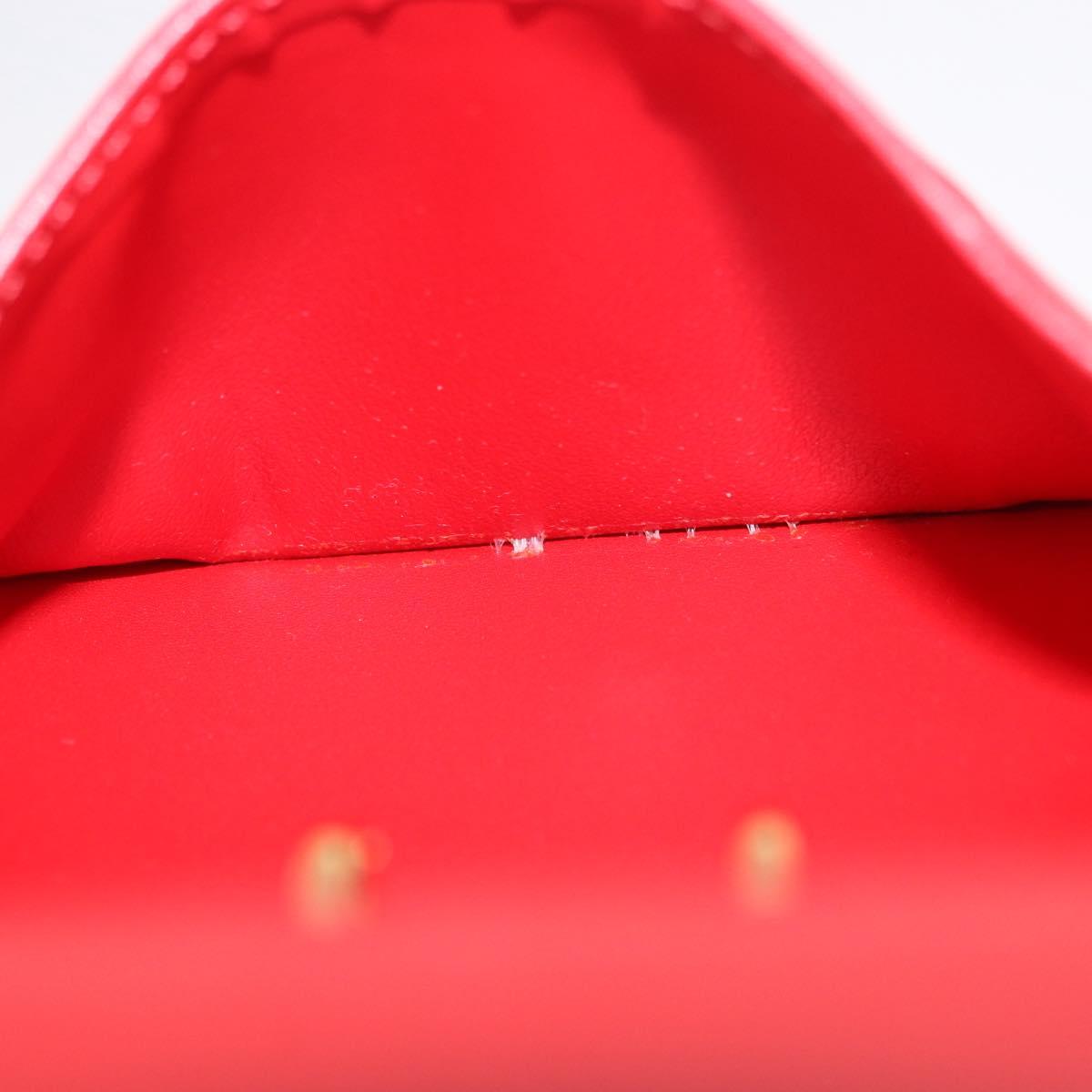 LOUIS VUITTON Monogram Vernis Agenda PM Planner Cover Rouge R21003 Auth 180968A