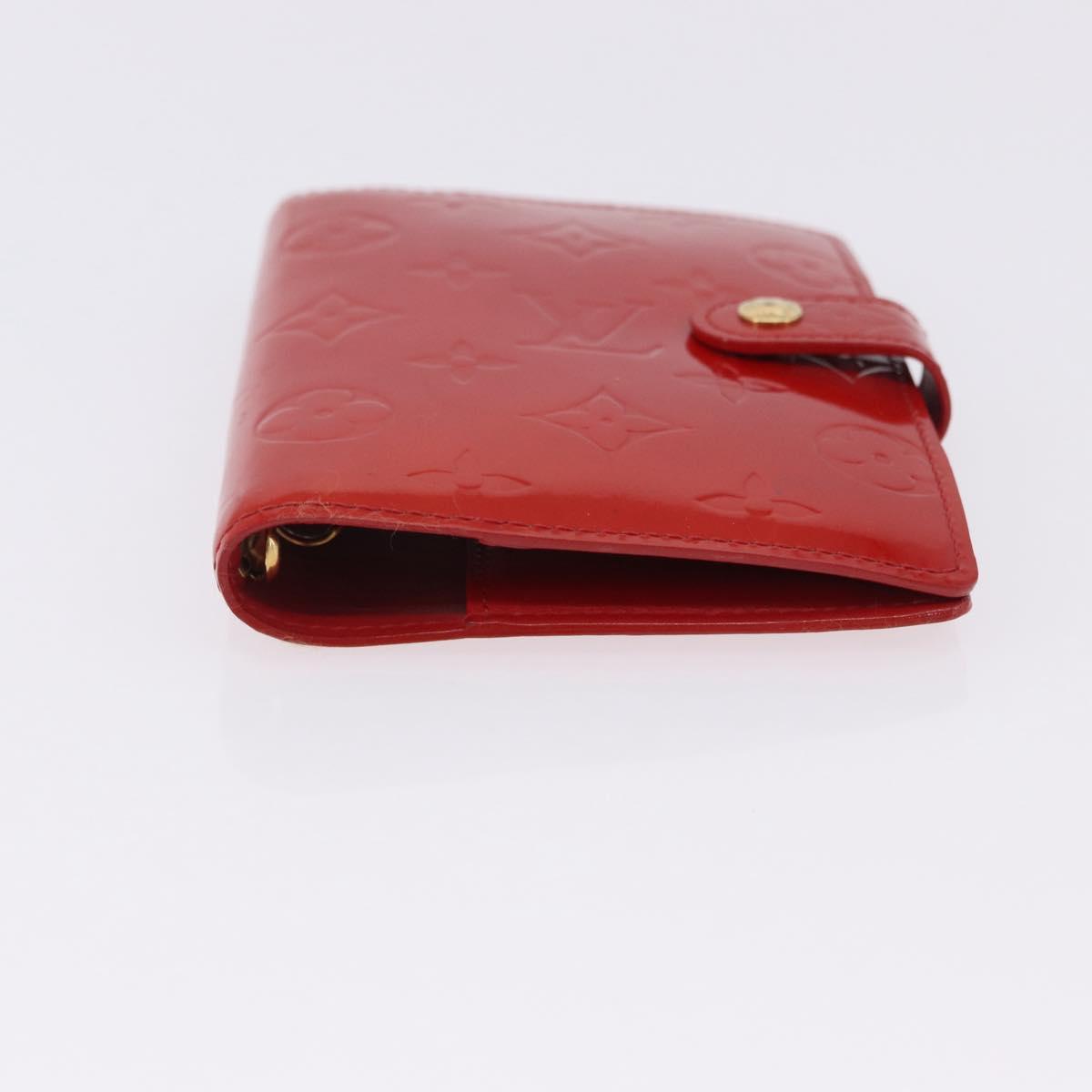 LOUIS VUITTON Monogram Vernis Agenda PM Planner Cover Rouge R21003 Auth 180968A