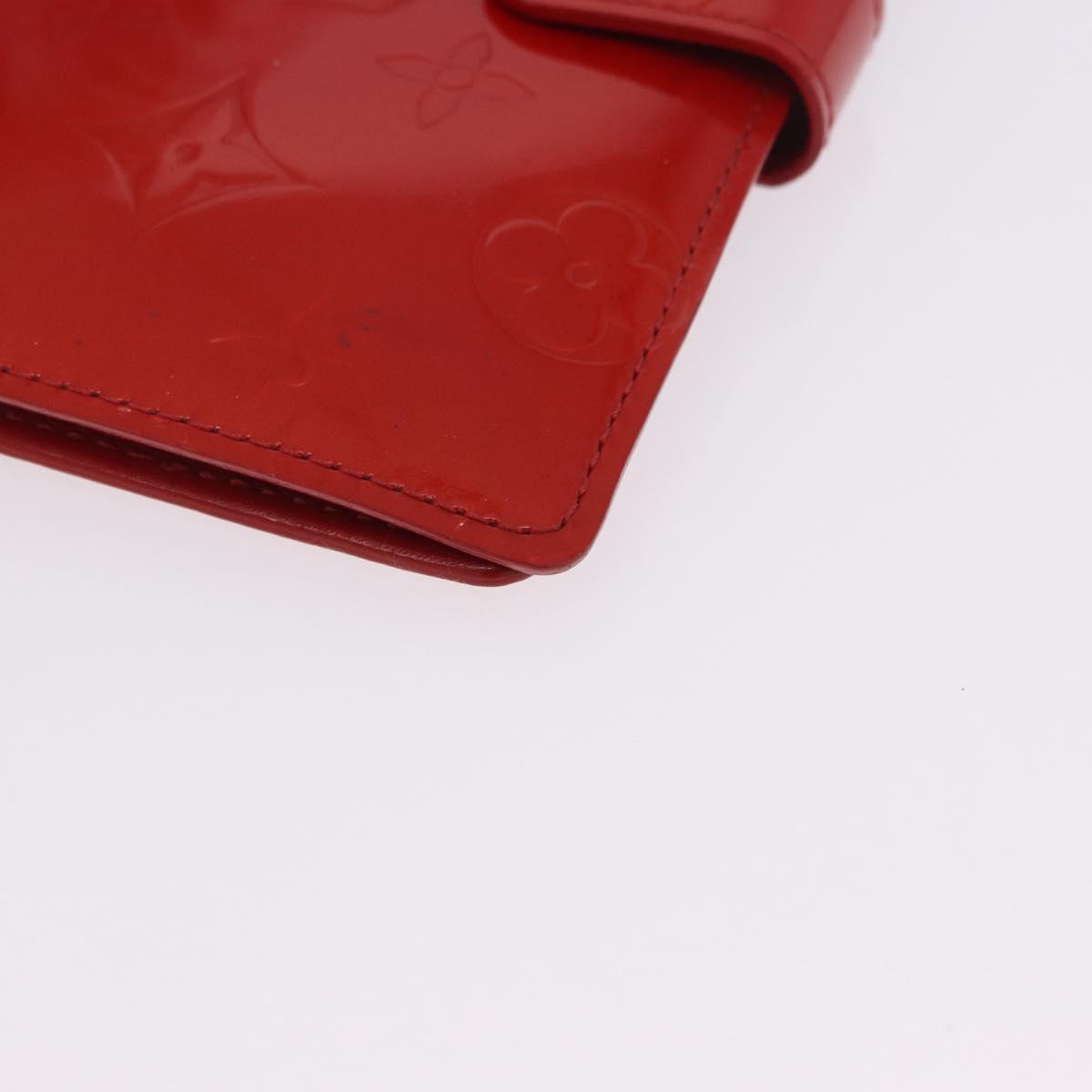LOUIS VUITTON Monogram Vernis Agenda PM Planner Cover Rouge R21003 Auth 180968A