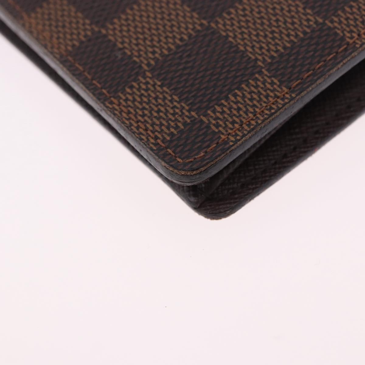 LOUIS VUITTON Damier Ebene Brazza Portefeuille Bifold Wallet N60017 Auth 180970A