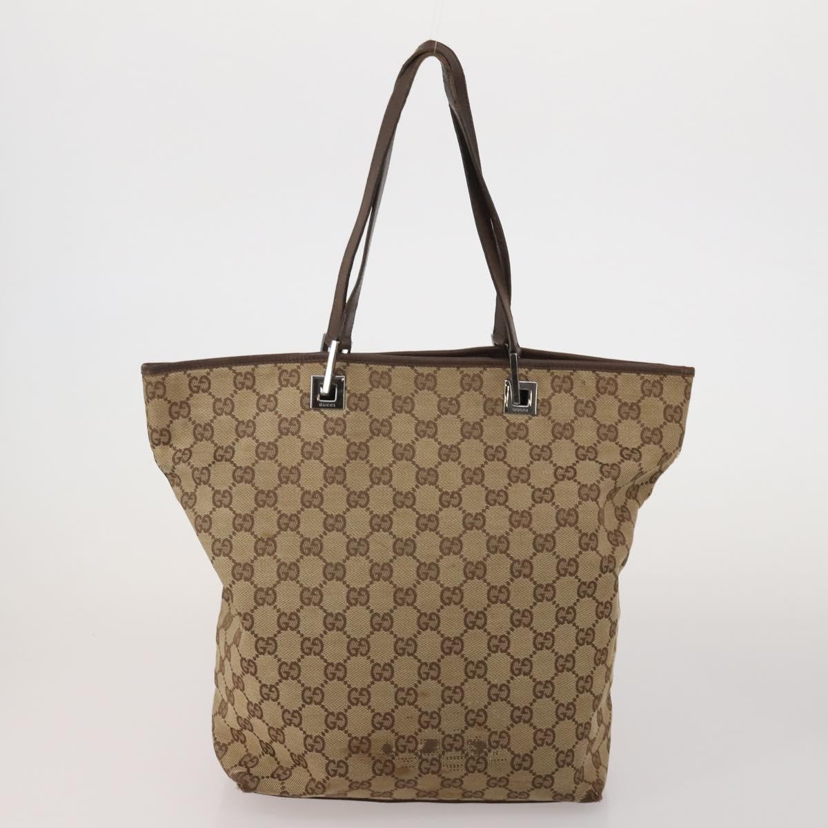 GUCCI GG Supreme GG Canvas Shoulder Bag PVC 4 Set Beige Navy Auth 180975