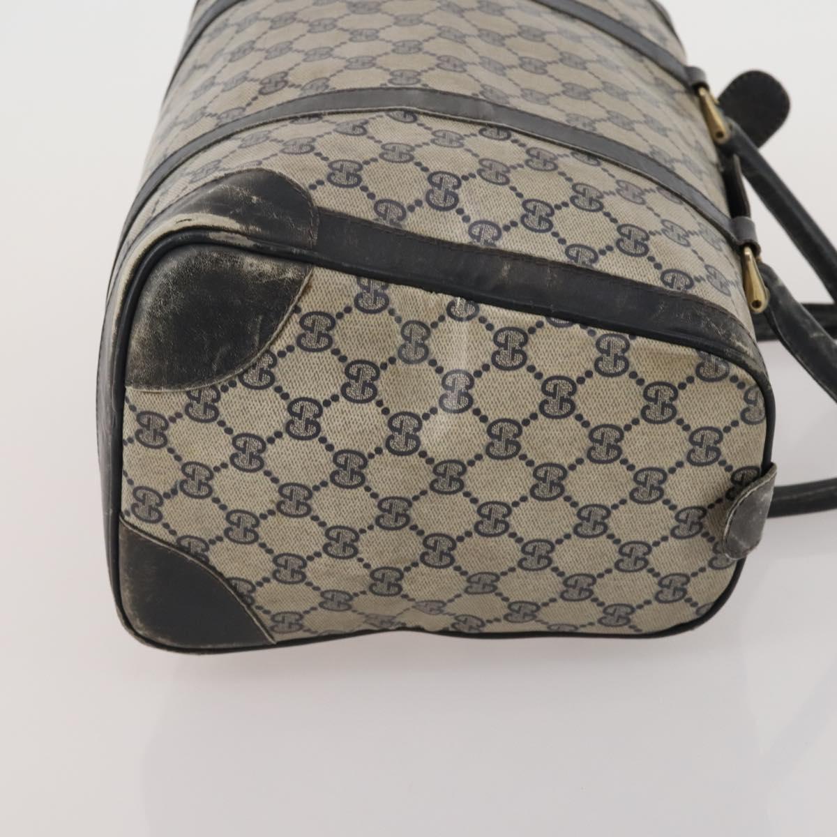 GUCCI GG Supreme GG Canvas Shoulder Bag PVC 4 Set Beige Navy Auth 180975