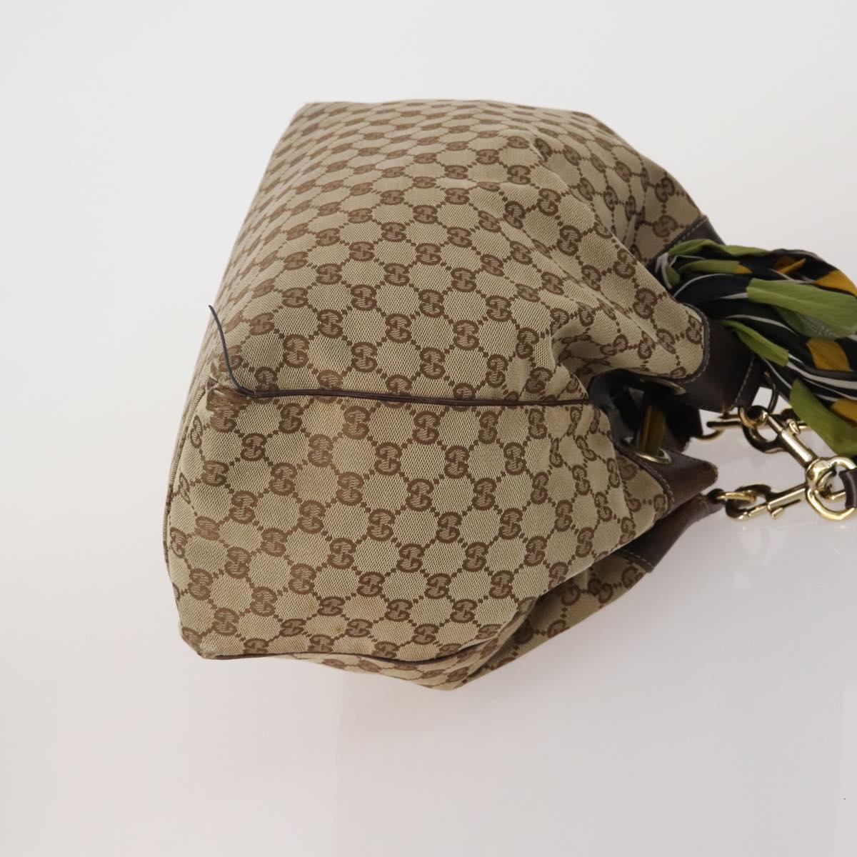GUCCI GG Supreme GG Canvas Shoulder Bag PVC 4 Set Beige Navy Auth 180975