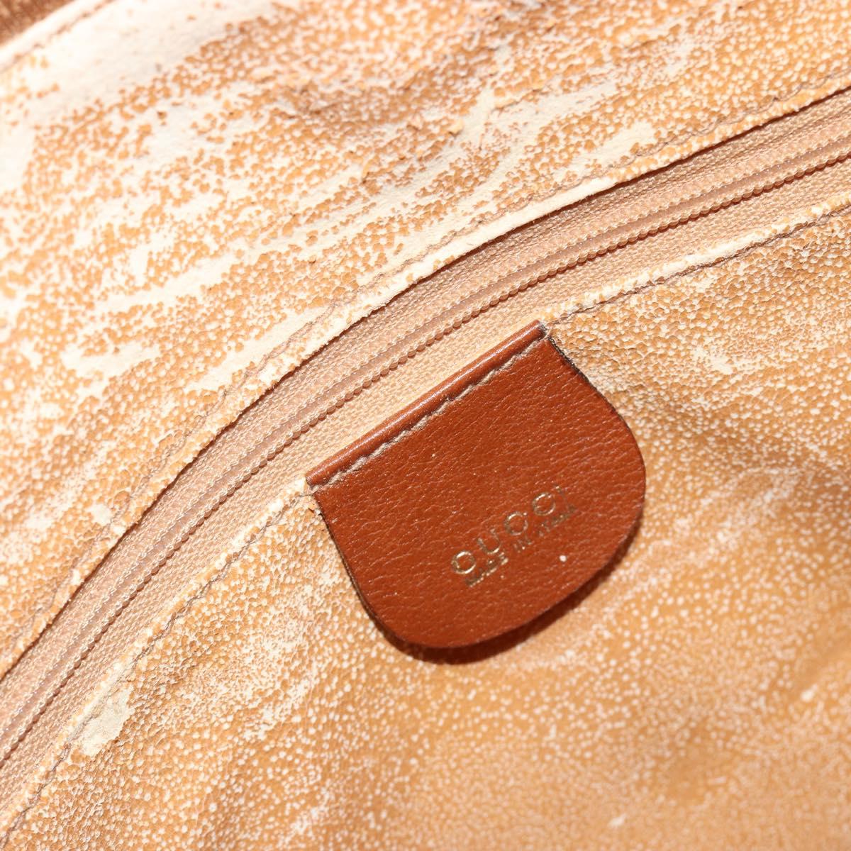 GUCCI Bamboo Hand Bag Leather 2way Brown Gold 000 122 0293 Auth 181101