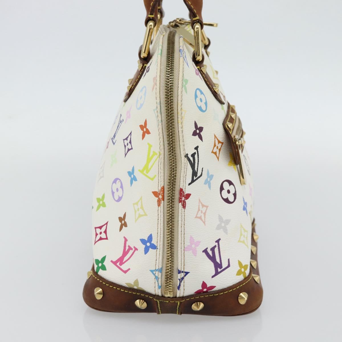 LOUIS VUITTON Monogram Multicolor Alma Hand Bag White M92647 LV Auth 181102