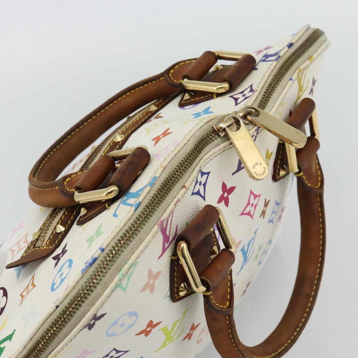 LOUIS VUITTON Monogram Multicolor Alma Hand Bag White M92647 LV Auth 181102