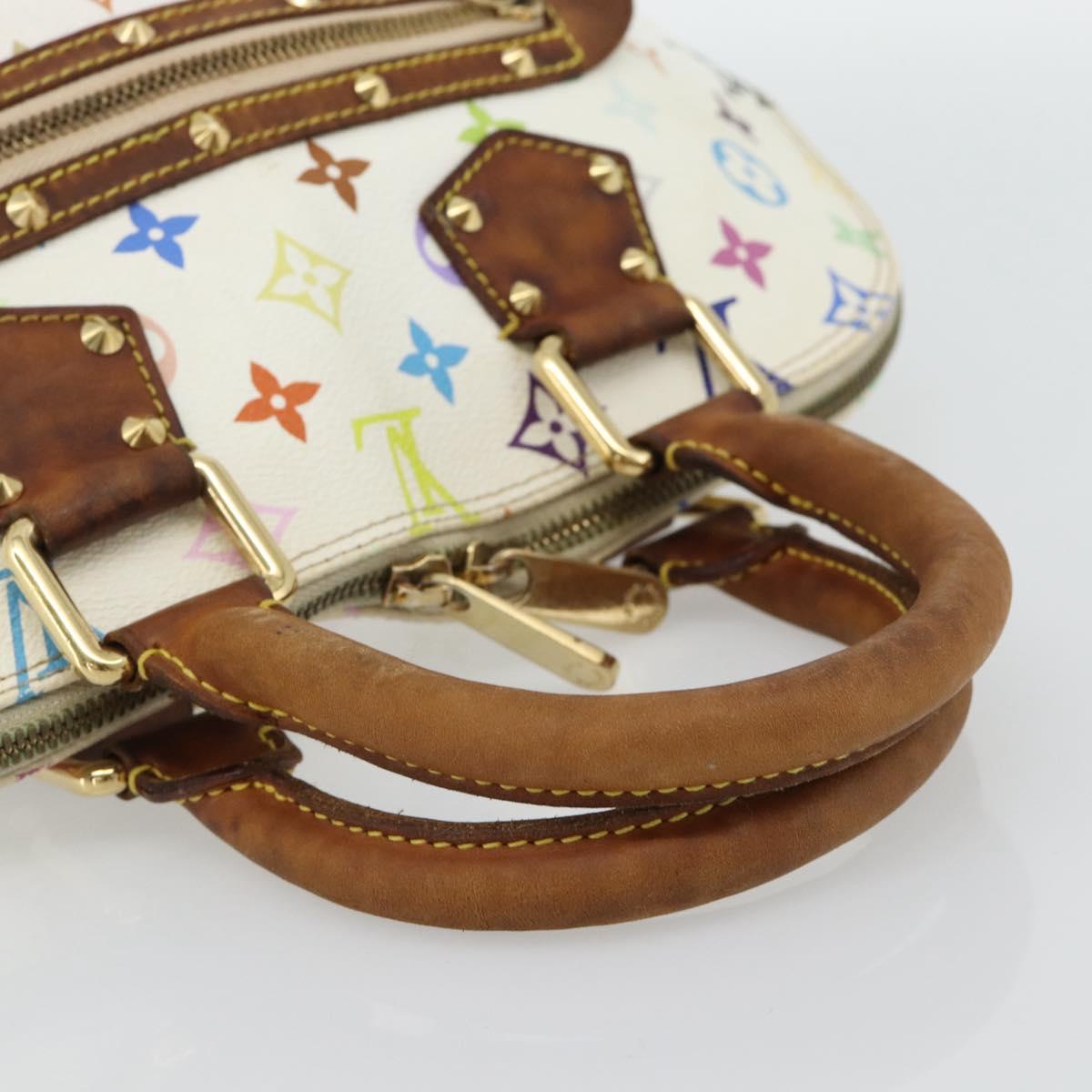 LOUIS VUITTON Monogram Multicolor Alma Hand Bag White M92647 LV Auth 181102