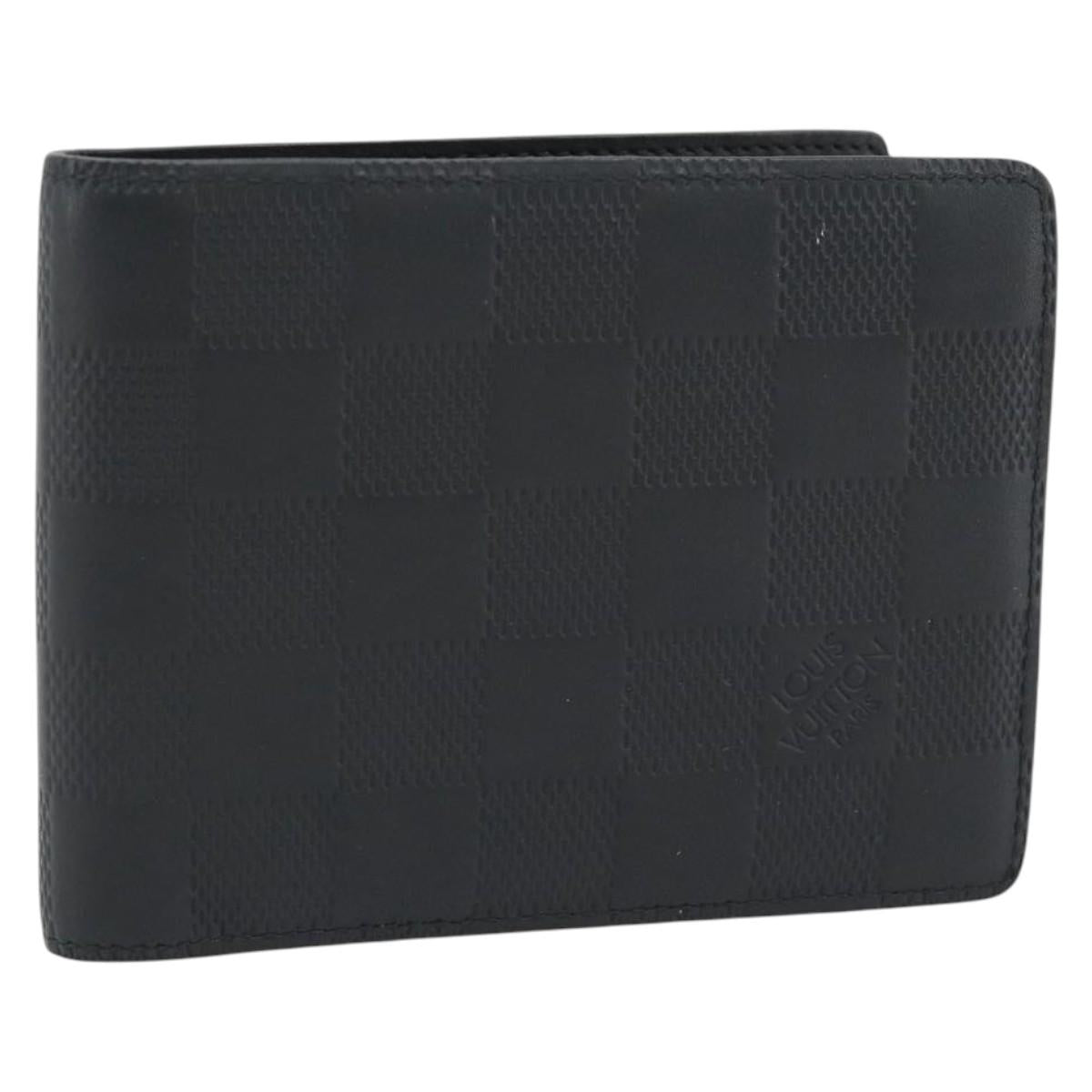 LOUIS VUITTON Damier Infini Portefeuille Multipull Onyx N63124 LV Auth 181107V