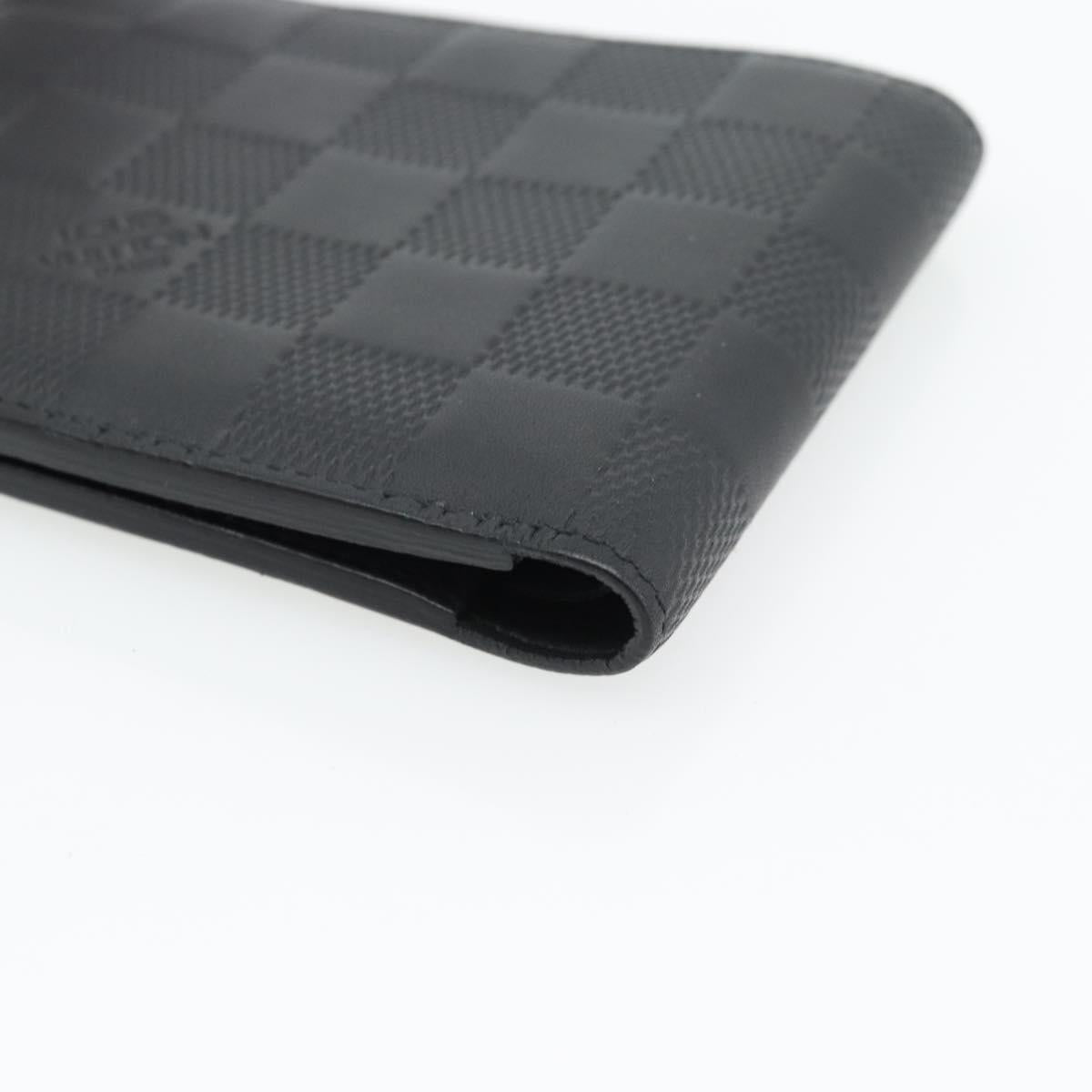 LOUIS VUITTON Damier Infini Portefeuille Multipull Onyx N63124 LV Auth 181107V