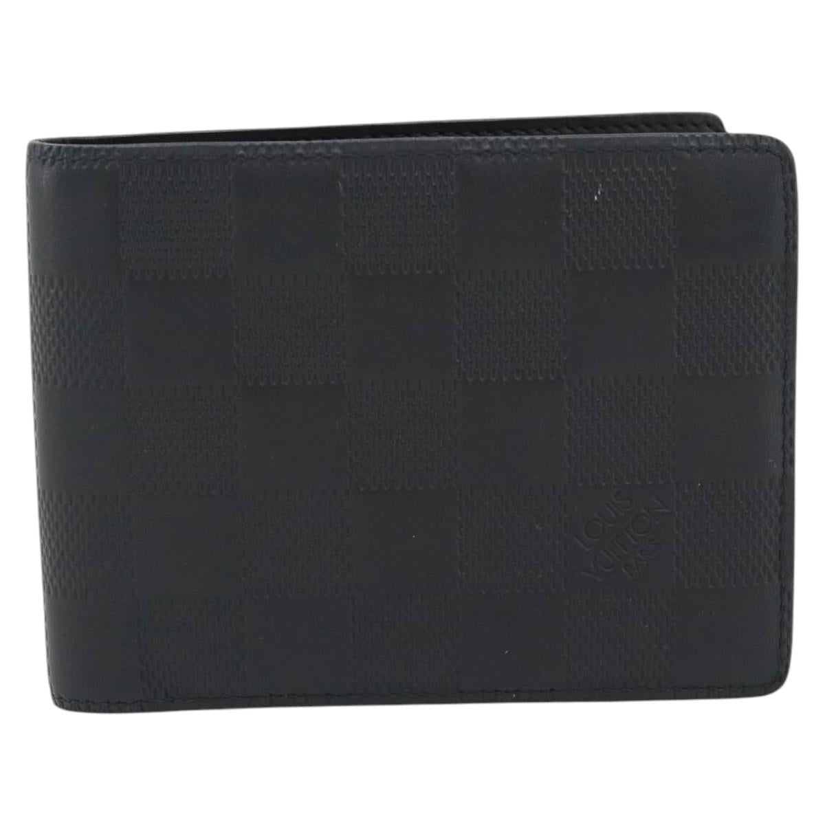 LOUIS VUITTON Damier Infini Portefeuille Multipull Onyx N63124 LV Auth 181107V