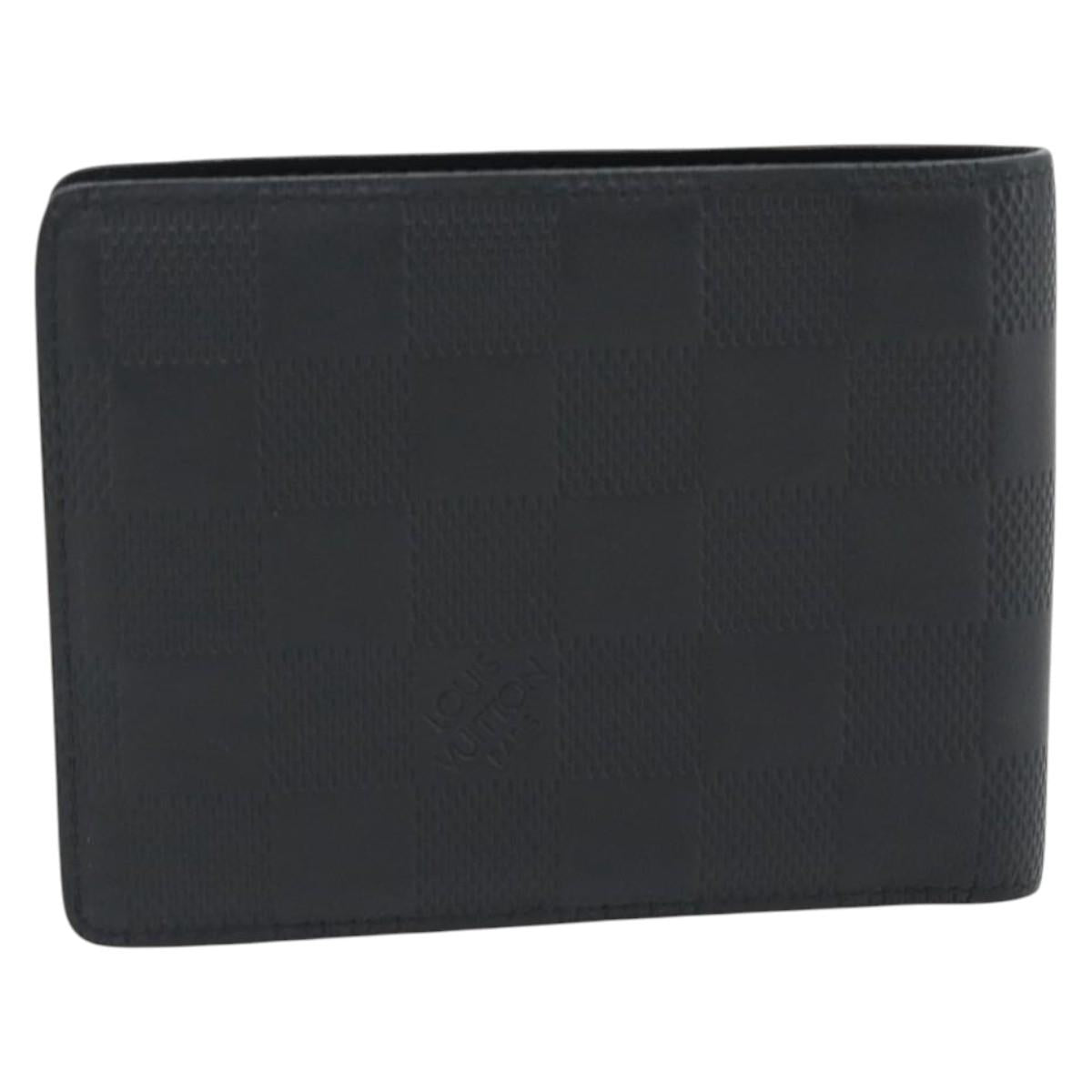 LOUIS VUITTON Damier Infini Portefeuille Multipull Onyx N63124 LV Auth 181107V