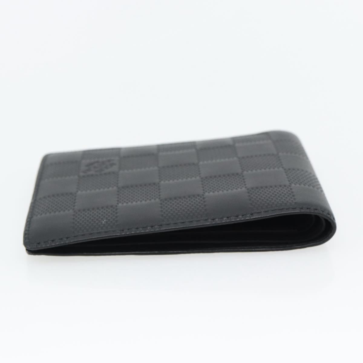 LOUIS VUITTON Damier Infini Portefeuille Multipull Onyx N63124 LV Auth 181107V