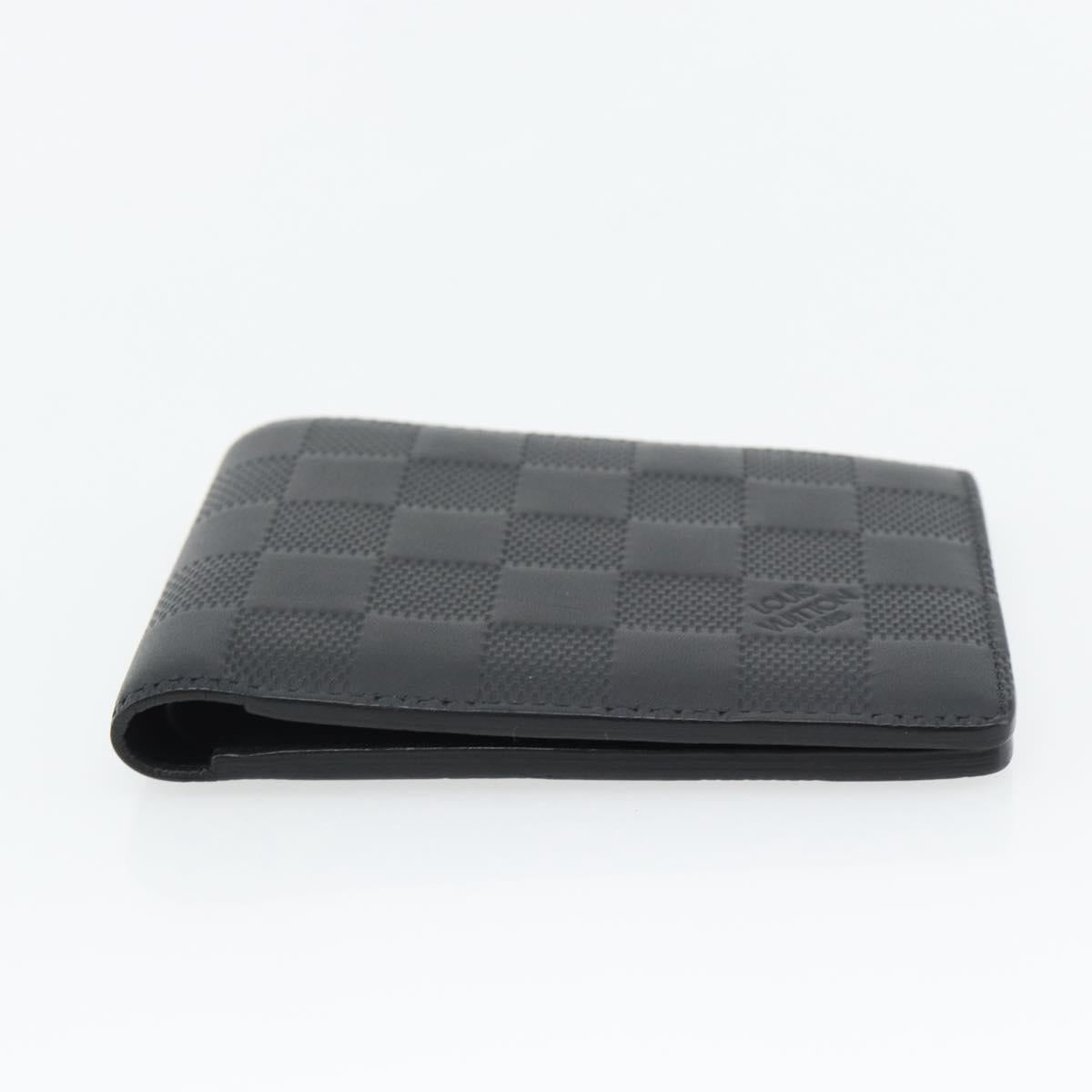 LOUIS VUITTON Damier Infini Portefeuille Multipull Onyx N63124 LV Auth 181107V