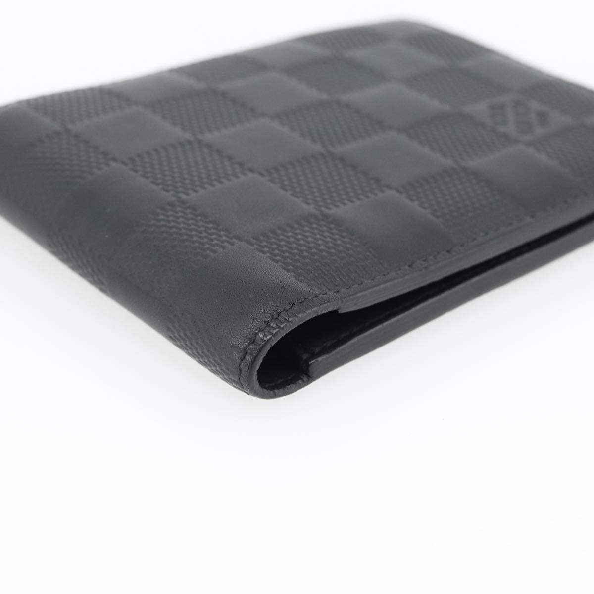 LOUIS VUITTON Damier Infini Portefeuille Multipull Onyx N63124 LV Auth 181107V