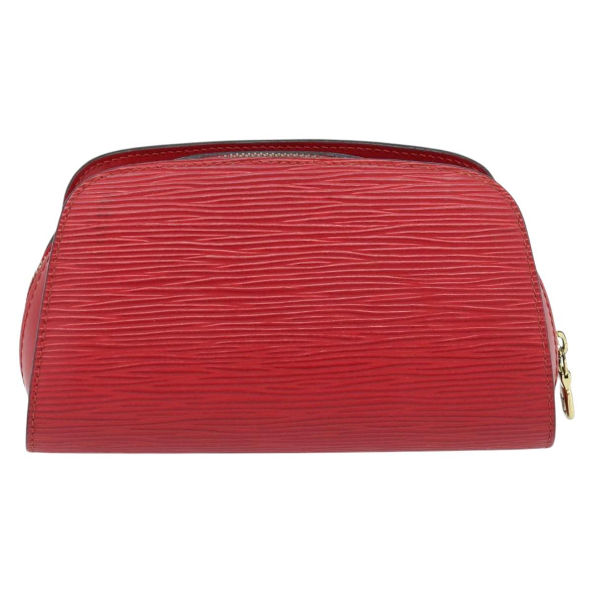 LOUIS VUITTON Epi Dauphine PM Pouch Castilian Red M48447 LV Auth 181108