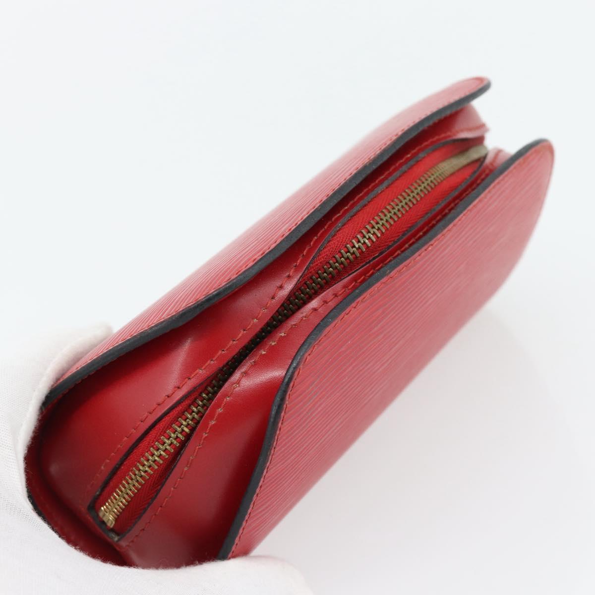 LOUIS VUITTON Epi Dauphine PM Pouch Castilian Red M48447 LV Auth 181108