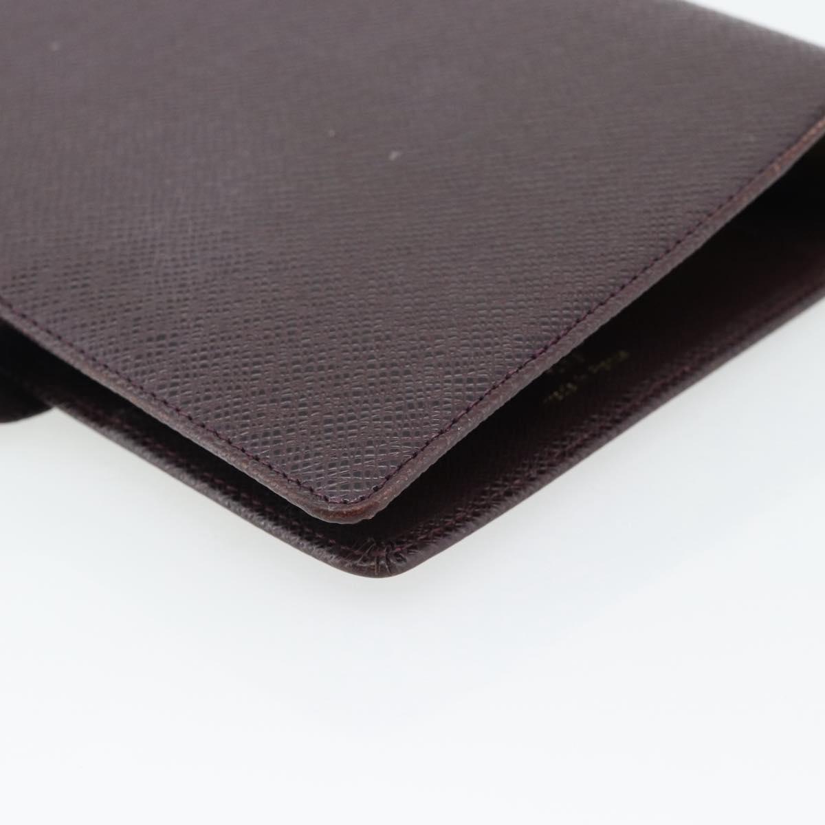 LOUIS VUITTON Taiga Leather Agenda MM Planner Cover Acajou R20416 Auth 181110