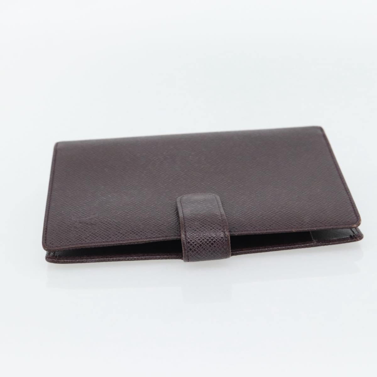 LOUIS VUITTON Taiga Leather Agenda MM Planner Cover Acajou R20416 Auth 181110