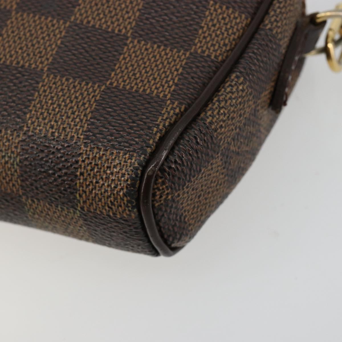 LOUIS VUITTON Damier Ebene Pochette Ipanema Shoulder Bag N51296 LV Auth 181114A